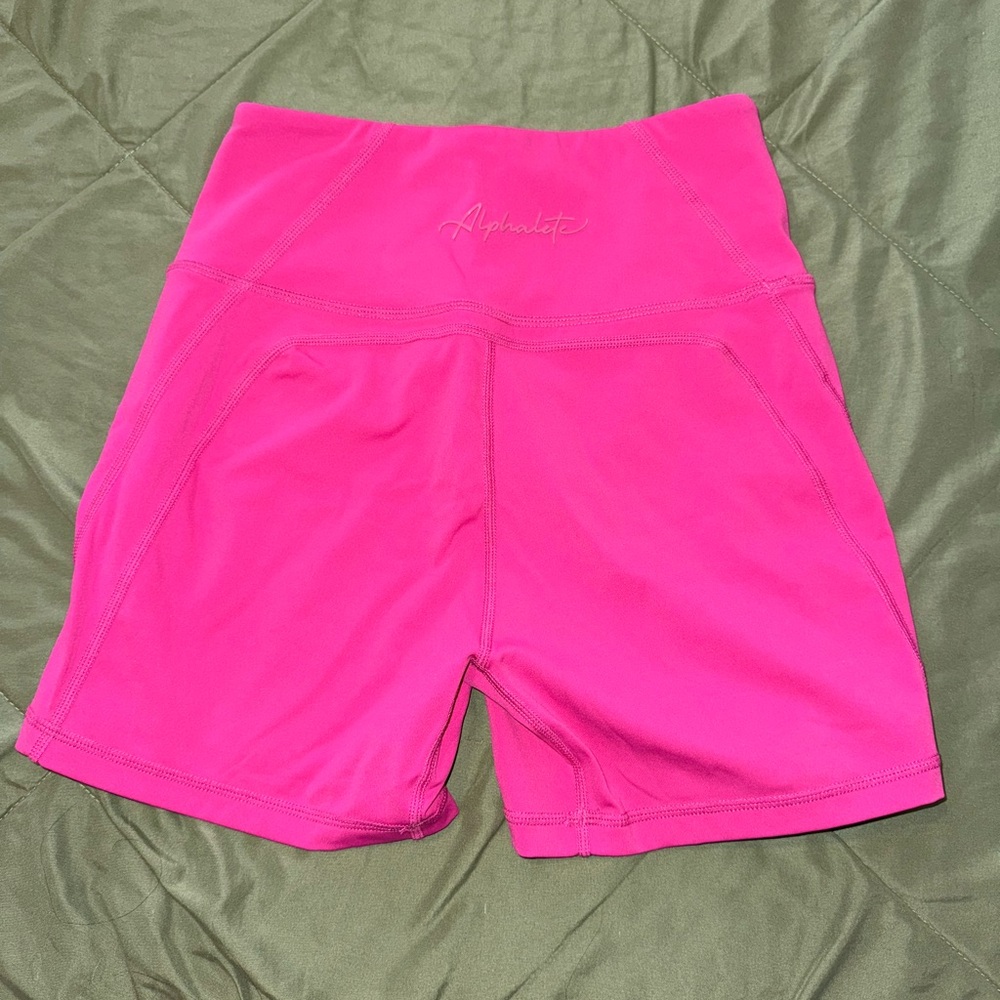 Alphalete Pink Athletic Shorts Lightweight Moisture-Wicking